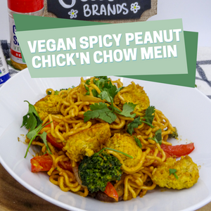 Spicy Peanut Plant-Based Chick’n Chow Mein