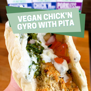 Vegan Chick'n Gyro with Homemade Pita Bread