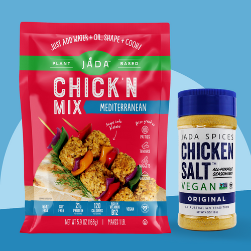 Plant-Based Mediterranean Chick'n Mix & Vegan Chicken Salt