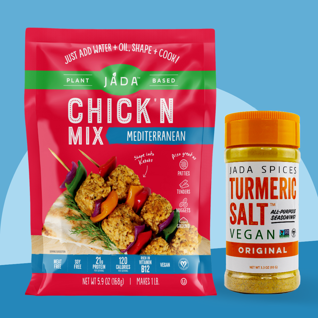 Plant-Based Mediterranean Chick'n Mix & Turmeric Salt