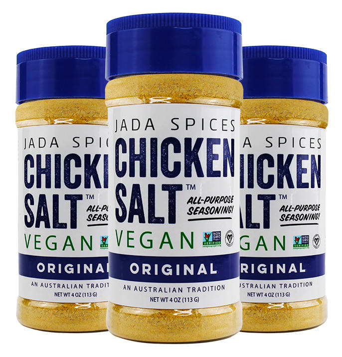 Vegan Chicken Salt - JADA SPICES, NON GMO, GLUTEN FREE, MSG FREE, TURMERIC  – JADA Brands