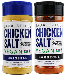 chicken salt vegan and vegetarian seasoning original and barbecue flavors
